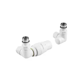 Tissino Hugo Double Angle Valves including Thermostatic Head - Mont Blanc