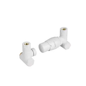 Tissino Hugo Dual Fuel Valves - Wall Plumbing Connection with Thermostatic Head - Mont Blanc