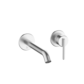 Crosswater 3ONE6 Lever 316 Stainless Steel Basin 2 Hole Set