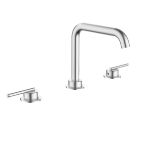 Crosswater 3ONE6 Lever 316 Stainless Steel Basin 3 Hole Set