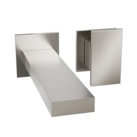 Crosswater The Myron Basin 2H Wall Mounted Trim Set Brushed Metallic