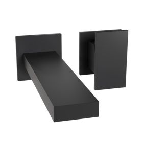 Crosswater The Myron Basin 2H Wall Mounted Trim Set Matt Black