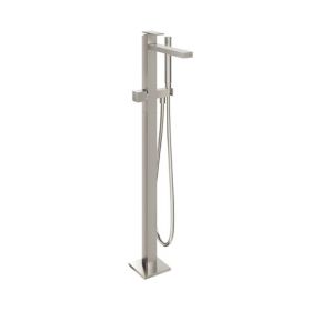 Crosswater The Myron Bath Shower Mixer Floor Standing Trim Brushed Metallic