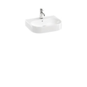 Britton Trim Basin 500mm 1 Tap Hole Gloss White