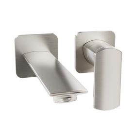 Crosswater The Varda Basin 2H Wall Mounted Tap Trim Set Brushed Metallic