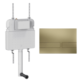 Britton Venue Cistern Set 2 Brushed Brass