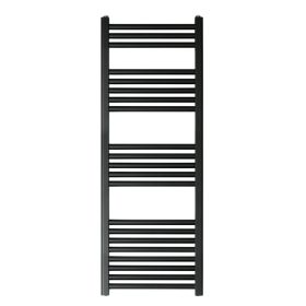 Just Taps VOS Straight Heated Towel Radiator 1200mm×400mm-Matt BLack