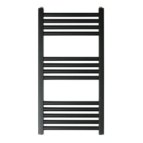 Just Taps VOS Straight Heated Towel Radiator 800mm×400mm-Matt Black