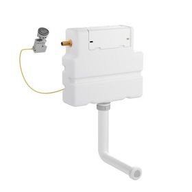 Crosswater Flush Button Cistern Set 1 Brushed Nickel