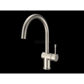 Clearwater Zodiac C Spout Kitchen mixer Tap Brushed Nickel
