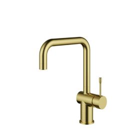 Clearwater Zodiac D Spout Kitchen mixer Tap Artisan Brass