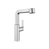 KWC Domo E Side Lever Kitchen mixer tap with Pull out Spray Stainless Steel