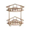 Just Taps Corner Twin Basket-Brushed Bronze