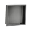 Just Taps VOS 300x300mm Shower Niche Brushed Black
