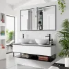HiB Vanquish Bathroom Cabinet Trim 120cm - Black