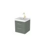 Saneux HYDE 50cm 2 drawer wall mounted unit - Matt Sage