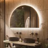 HIB Alba Arch LED H90 x W60cm Bathroom Mirror 