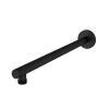 Eastbrook 400mm Modern Wall Mounted Round Fixed Over Head Shower Arm - Matt Black