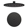 Eastbrook 8" (200mm) Round Fixed Over Head Shower Head - Matt Smooth Black