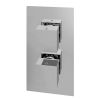 Eastbrook Concealed Thermostatic Twin Shower Valve with Square Handles - Chrome