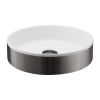 Just Taps Counter Top Basin with unslotted click clack waste Brushed Black