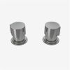 Eastbrook (Pair) Deck Mounted Round Side Valve Handles for Bath Filler Taps - Chrome