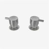 Eastbrook (Pair) Deck Mounted Round Lever Side Valve Handles for Bath Filler Taps - Chrome