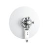 Eastbrook Concealed Traditional Thermostatic Shower Valve with Ball Handles - White & Chrome