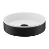 Just Taps Counter Top Basin with unslotted click clack waste-Matt Black