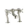 Just Taps Grosvenor Deck Mounted Bath Filler-Nickel