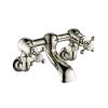 Just Taps Grosvenor Wall Mounted Crosshead Bath Filler Tap-Nickel