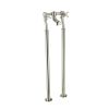 Just Taps Grosvenor Crosshead Freestanding Bath Filler Tap-Nickel