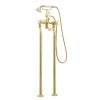 Just Taps Grosvenor Freestanding Bath Shower Mixer With Kit Brushed Brass