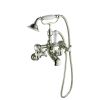 Just Taps Grosvenor Wall Mounted Bath Shower Mixer Tap with Shower Kit-Nickel