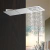 Eastbrook Square Wall Mounted Stainless Steel Waterfall & Rainfall Shower - Chrome