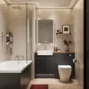 HIB Fold Bathroom H80 x W60.6cm Mirror with adjustable lighting