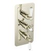 Just Taps Grosvenor Lever Thermostatic 3 Outlet Shower Valve-Nickel