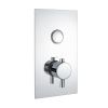 Eastbrook Concealed Thermostatic Shower Valve with Single Round Push Button - Chrome