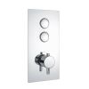 Eastbrook Concealed Thermostatic Shower Valve with Double Round Push Button - Chrome