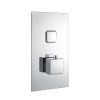 Eastbrook Concealed Thermostatic Shower Valve with Single Square Push Button - Chrome