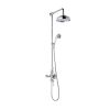 Eastbrook Traditional Riser Kit with Twin Shower Valve, Shower Head & Hose - White & Chrome