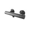 Eastbrook Round Thermostatic Bar Shower Valve with Bottom Outlet - Matt Smooth Black