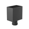 Eastbrook Square Outlet Elbow - Matt Smooth Black