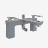 Eastbrook Helston Bath Shower Mixer Tap (BSM) with Handset Gloss Grey