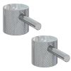 Eastbrook (Pair) Meriden Full Knurling Tap Handles for Bath Filler and Bath Shower Mixer Taps - Chrome