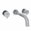 Eastbrook Meriden 3 Tap Hole Wall Mounted Bath Tap Set Chrome