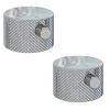 Eastbrook (Pair) Meriden Full Knurling Tap Handles for Wall Mounted 3 Tap Hole Basin / Bath Mixer Taps Chrome