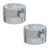 Eastbrook (Pair) Meriden Half Knurling Tap Handles for Wall Mounted 3 Tap Hole Basin / Bath Mixer Tap Chrome