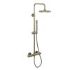 Eastbrook Meriden Round Thermostatic Telescopic Shower Set with Bar Valve - Brushed Brass