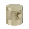 Eastbrook (Pair) Meriden Half Knurling Valve Handles with Round Lever for Meriden Telescopic Shower Sets - Brushed Brass